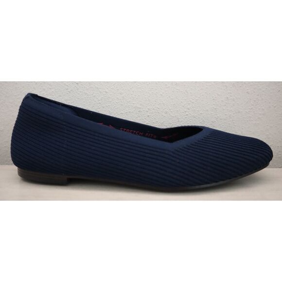 Cleo's x Skechers 159126 Women Sz 8.5 Navy Blue Cleo Square Blissful Soul Flats - Picture 5 of 12